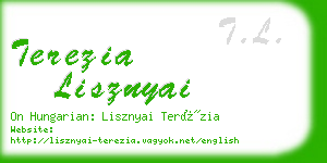 terezia lisznyai business card